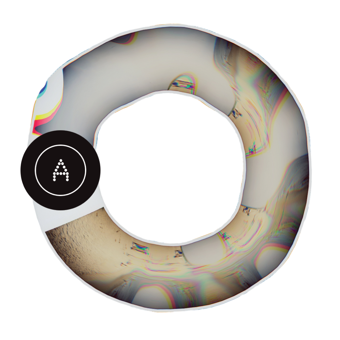 a rotating animation of the center label on the vinyl; each side has a polaroid image wrapped around the center